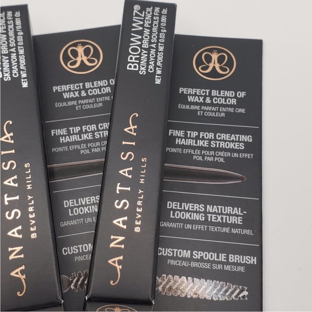 3x Anastasia Beverly Hills Brow Wiz Pencil in Dark Brown TRAVEL .03 g each NEW - Picture 3 of 6